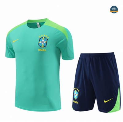 Cfb3 Camiseta Entrenamiento Brasil Niño + Pantalón Corto Equipación verde 2024/2025