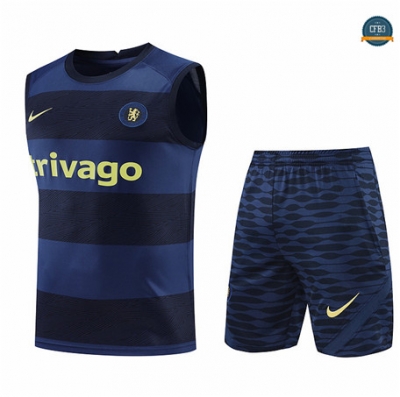 Cfb3 Camiseta Chelsea Chaleco Pantalones Equipación Azul Profundo 2022/2023 C528