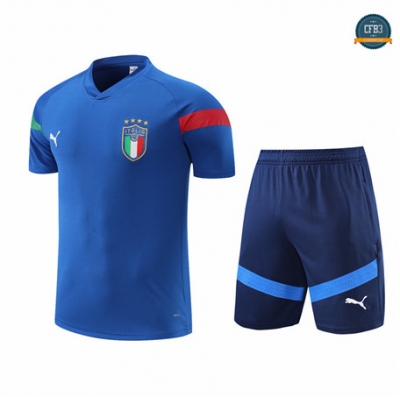 Cfb3 Camiseta Entrenamiento Italia + Pantalones Equipación Azul 2022/2023 f355