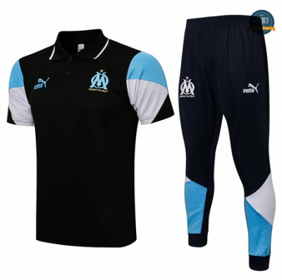 Cfb3 Camiseta Entrenamiento Polo Marsella + Pantalones Equipación Negro 2021/2022