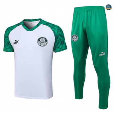 Outlet Cfb3 Camiseta Entrenamiento Palmeiras + Pantalones Equipación Blanco 2023/2024 tienda