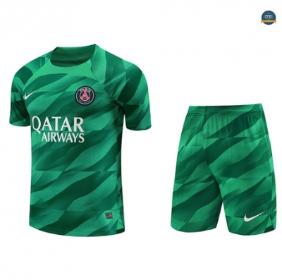Comprar Cfb3 Camiseta Entrenamiento Gardien de but Paris Saint Germain + Pantalones Cortos Equipación Verde 2023/2024 baratas