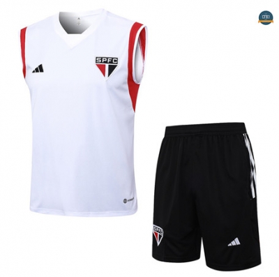 Outlet Cfb3 Camiseta Entrenamiento Sao Paulo Chaleco Pantalones Equipación Blanco 2023/2024 tienda