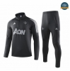 Chándal Q34 Manchester United Equipación Negro 2019/2020 Cuello Alto Cremallera Mitad