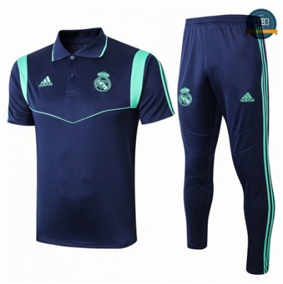 Camiseta Entrenamiento Q64 Real Madrid + Pantalones Equipación POLO Azul Oscuro 2019/2020