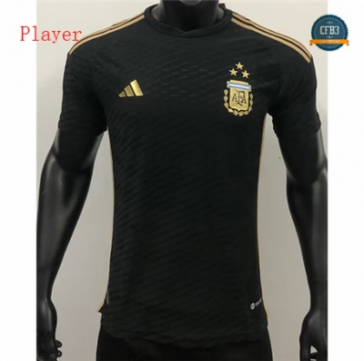 Tailandia Cfb3 Camiseta Argentina Player Equipación Especiale Édition Negro/Gold 2023/2024