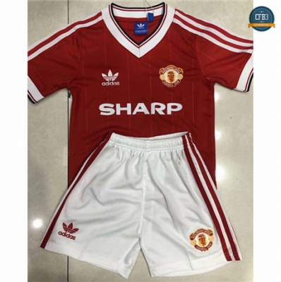 Cfb3 Camiseta Clásico 1984 Manchester United Niños Rojo