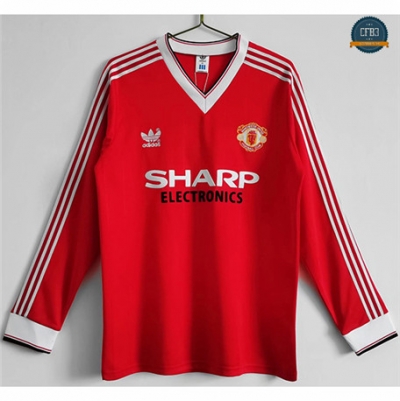 Cfb3 Camiseta Retro 1983 Manchester United 1ª Equipación Manga larga