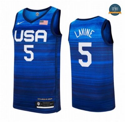 Cfb3 Camiseta Zach LaVine, EEUU 2021 JJOO - Azul