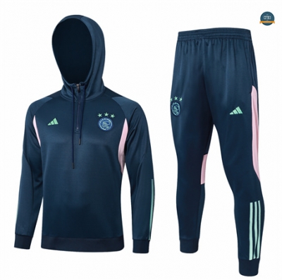 Nuevas Chándal Fútbol Ajax Niño Equipación Sombrero azul real 2024/2025