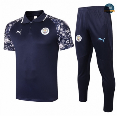 Cfb3 Camiseta Entrenamiento Manchester City POLO + Pantalones Azul Marino 2020/2021