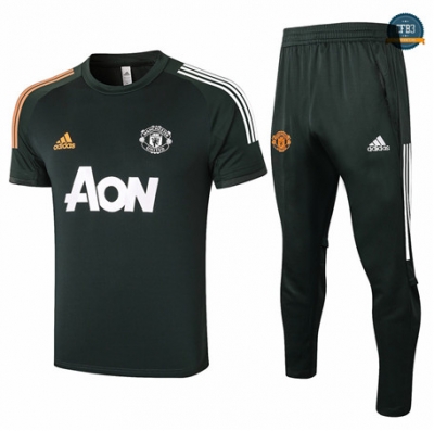 Cfb3 Camiseta Entrenamiento Manchester United + Pantalones Verde oscuro 2020/2021