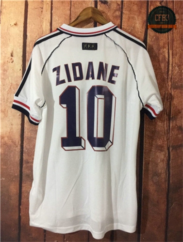 Camiseta 1998 Francia 2ª Equipación (10 ZIDANE)