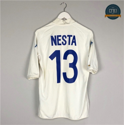 Camiseta 2002 Copa del Mundo Italia 2ª Equipación Blanco (13 NESTA)