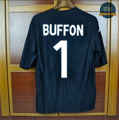 Camiseta 2002 Copa del Mundo Italia Portero Negro (1 Buffon)