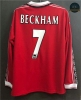 Camiseta 1998-99 Manchester united Manga Larga 1ª Equipación (7 Beckham)