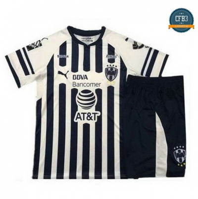 Camiseta Monterrey 1ª Equipación Niños Blanco/Negro 2018