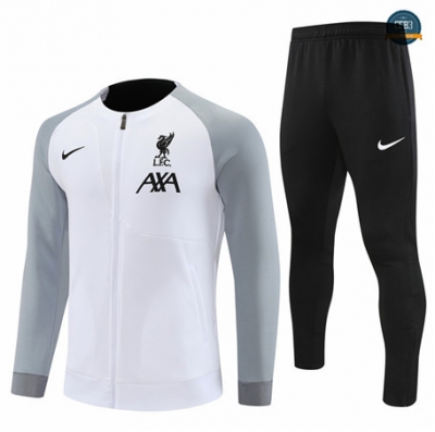 Venta Cfb3 Camiseta Chaqueta Chándal Niño Liverpool Equipación Blanco 2022/2023