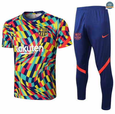 Cfb3 Camisetas Entrenamiento Barcelona + Pantalones Equipación Couleur 2021/2022