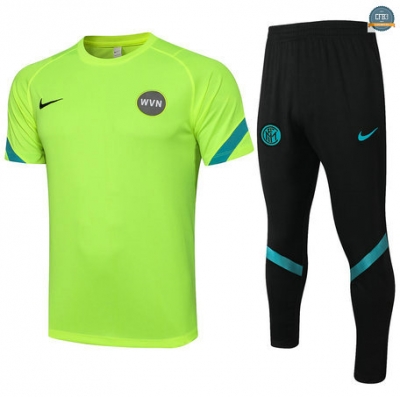 Cfb3 Camisetas Entrenamiento Inter Milan + Pantalones Equipación Verde claro 2021/2022