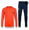 Cfb3 Camisetas D030 Chandal Barcelona Naranja/Azul Oscuro 2019/2020 Cremallera Mitad