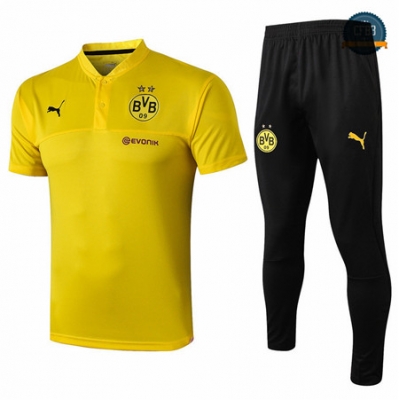 Cfb3 Camisetas D136 Entrenamiento Dortmund Amarillo/Negro Polo 2019/2020 Cuello V