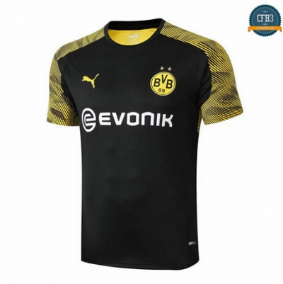 Cfb3 D01 Camiseta Borussia Dortmund Pre-Match Negro 2019/2020 Cuello redondo