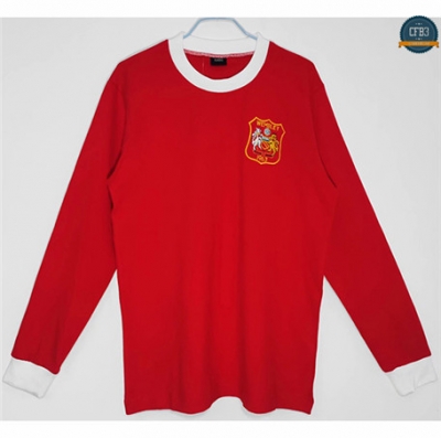 cfb3 camisetas Retro 1963 Manchester United 1ª Equipación Manga larga