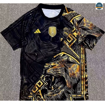 Cfb3 Camiseta futbol Real Madrid Equipación Entrenamiento Negro/Amarillo 2024/2025