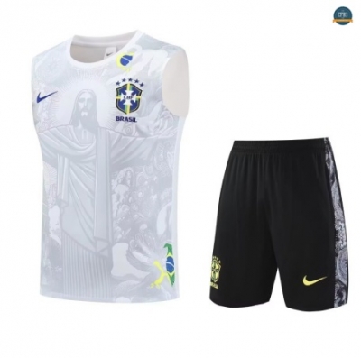 Tienda sin mangas Brasil Enfant Equipación Blanco/negro 2025/2026