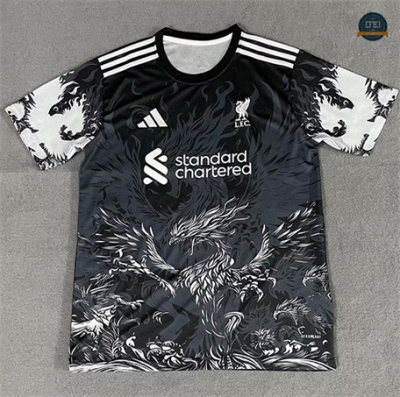 Diseñar Camiseta futbol Liverpool Equipación Especial Negro/Blanco 2025/2026