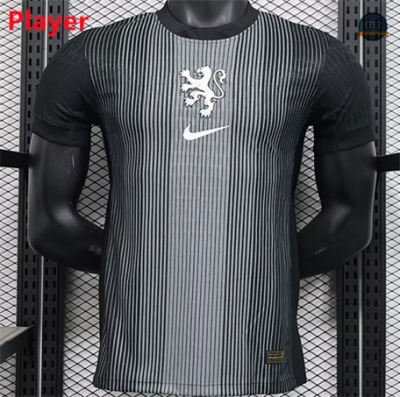 Crear Camiseta futbol Países Bajos Player Equipación Portero Negro 2024/2025/2026