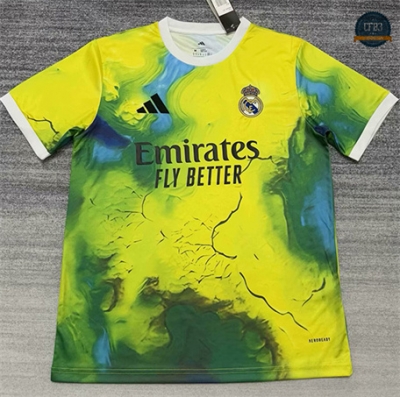 Cfb3 Camiseta futbol Real Madrid Equipación Training Amarillo/Verde 2025/2026