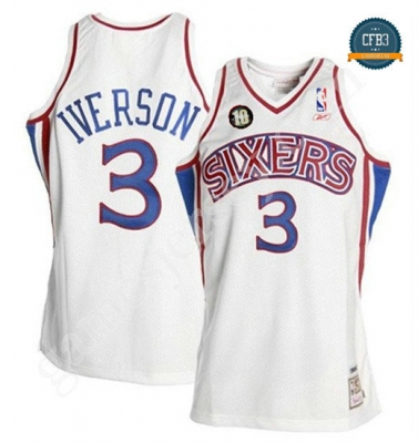 cfb3 camisetas Allen Iverson, Philadelphia 76ers "Ed. especial 10º aniversario"