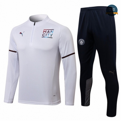 Cfb3 Camisetas Chandal Manchester City Equipación Blanco 2021/2022