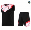 Cfb3 Camiseta AC Milan Chaleco Pantalones Equipación Negro 2022/2023 C577