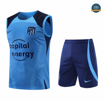 Cfb3 Camiseta Entrenamiento Atletico Madrid Chaleco + Pantalones Equipación Azul 2022/2023 f321