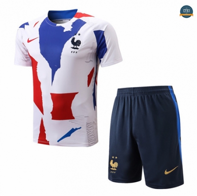 Cfb3 Camiseta Francia + Short + Pantalones Equipación Blanco 2022/2023
