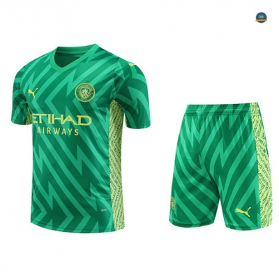 Buscar Cfb3 Camiseta Entrenamiento Gardien de but Manchester City + Pantalones Cortos Equipación Verde 2023/2024 online