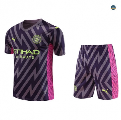 Crear Cfb3 Camiseta Entrenamiento Gardien de but Manchester City + Pantalones Cortos Equipación Púrpura 2023/2024 tienda