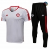 Cfb3 Camiseta Entrenamiento Manchester United + Pantalones Equipación Blanco/Rojo 2021/2022