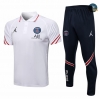 Cfb3 Camiseta Entrenamiento Polo PSG Jordan + Pantalones Equipación Blanco 2021/2022