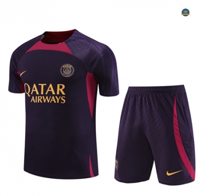 Comprar Cfb3 Camiseta Entrenamiento Paris Saint Germain Niño + Pantalones Cortos Equipación Púrpura 2023/2024 baratas