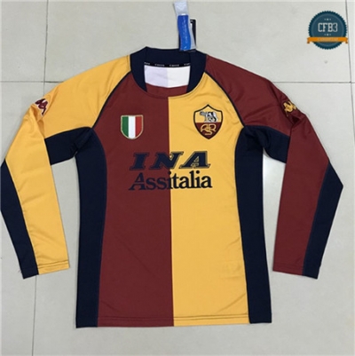 Camiseta Retro 2001-02 AS Roma Equipación 1ª Manga Larga