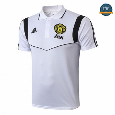 Camiseta Entrenamiento Q89 Manchester United Equipación POLO Blanco