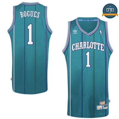 cfb3 camisetas Muggsy Bogues, Charlotte Hornets [Road]