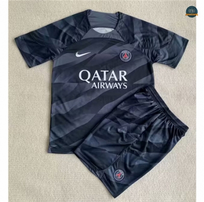 Camiseta futbol Paris Saint Germain Niño Equipación Portero Gris/Negro 2023/2024
