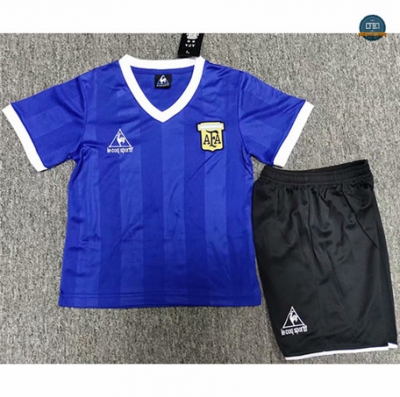 Cfb3 Camiseta Retro 1986 Argentina Niños 2ª Equipación