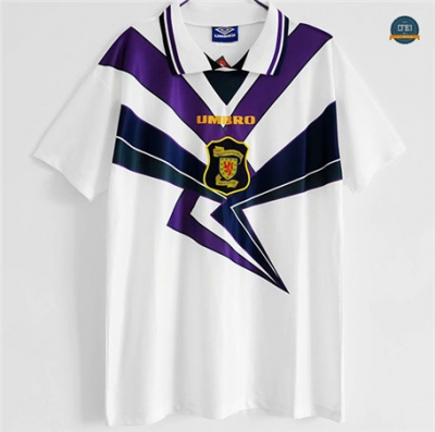 Cfb3 Camiseta Retro Escocia Equipación Blanco