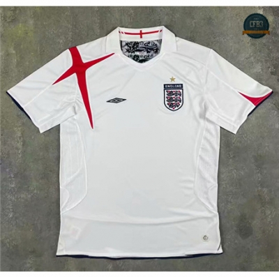 Cfb3 Camiseta Retro 2006 Inglaterra 1ª Equipación Blanco